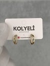 Kolyeli new19 küpe (14 ayar altın rengi)