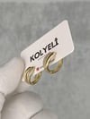 Kolyeli new19 küpe (14 ayar altın rengi)