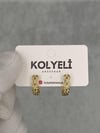 Kolyeli new2 küpe (14 ayar altın rengi)