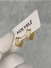 Kolyeli new20 küpe (14 ayar altın rengi)