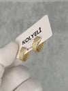 Kolyeli new21 küpe (14 ayar altın rengi)