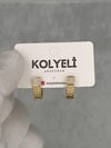 Kolyeli new21 küpe (14 ayar altın rengi)