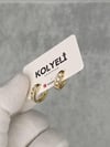 Kolyeli new22 küpe (14 ayar altın rengi)