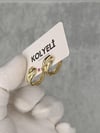 Kolyeli new23 küpe (14 ayar altın rengi)