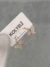 Kolyeli new25 küpe (14 ayar altın rengi)