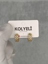 Kolyeli new26 küpe (14 ayar altın rengi)