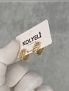 Kolyeli new26 küpe (14 ayar altın rengi)