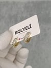 Kolyeli new27 küpe (14 ayar altın rengi)