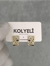 Kolyeli new3 küpe (14 ayar altın rengi)