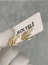 Kolyeli new31 küpe (14 ayar altın rengi)