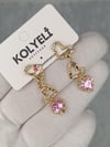 Kolyeli new34 küpe (14 ayar altın rengi)