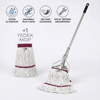 Ekstra Islak Mop Dar Ekru 375 Gr Temizlik Seti (Dar Metal Yaylı Sap 130 Cm - Ekstra Islak Mop Dar Ekru 30x70 - 375 gr - +1 Yedek mop ile)