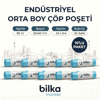 Endüstriyel Orta Boy Çöp Poşeti 55-60 Cm Mavi (10'lu)
