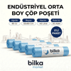Endüstriyel Orta Boy Çöp Poşeti 55-60 Cm Mavi (5'li)