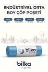 Endüstriyel Orta Boy Çöp Poşeti 55-60 Cm Mavi