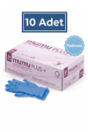Mumu Plus Pudrasız Mavi Nitril Eldiven (M) Beden 100'lü 10 paket