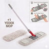 Nemli Mop Temizlik Seti (Galvanizli Vidalı Metal Sap- 120 Cm Tel Aparat 50 Cm- Ekstra Nemli Mop 50 Cm ve +1 Yedek Mop ile)