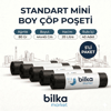 Standart Mini Boy Çöp Poşeti 44-45 Cm Siyah (5'li)