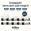 Standart Orta Boy Çöp Poşeti 55-60 Cm Siyah (10'lu)