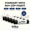 Standart Orta Boy Çöp Poşeti 55-60 Cm Siyah (5'li)