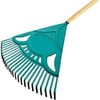 Ahşap Saplı Plastik Çim ve Yaprak Toplama Rırmığı 60cm
