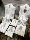 Özdilek Bornoz Seti Antique Harf NakışlıÖZDİLEK4Özdilek