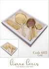 Pierre Paris Gold Lux Ayna Çeyiz Seti | Kelebek Motifli 5'li Set