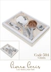 Pierre Paris Gümüş Lux Ayna Çeyiz Seti | Kurdele Motifli 5'li Set
