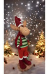 El Boyaması Yılbaşı Geyik Adam Polyester Biblo 22 cm