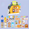 GALTOYS PLAY HOUSE CASHİER COFFEE GJJ-L-92 KAHVE MAKİNESİ+KASA IŞIKLI 3+
