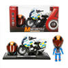 SUNMAN MOTORCYCLE MY66-M1217K MOTOSİKLET BMW KASKLI FİGÜR SESLİ IŞIKLI 1:14 3+