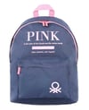 UNİTED COLORS OF BENETTON OKUL ÇANTASI 03817 LACİVERT PEMBE ÇİFT BÖLMELİ