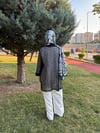 Pul İşleme Detaylı Siyah Ceket