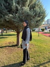 Siyah Çizgili Kolları İp Bağlamalı Tunik