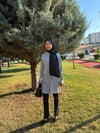 Siyah Çizgili Kolları İp Bağlamalı Tunik