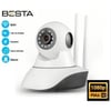 1080P 2MP 360 derece Full HD Kablosuz IP Gece Görüşlü WİFİ Güvenlik Kamerası 64GB SD Kart Dahil