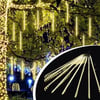 10'lu 45 cm Plastik Meteor LED USB 2M Kablo Sarı Renk Ağaç Işığı – Renk Değiştiren Asmalı Dekoratif Bahçe ve Dış Mekan Aydınlatması