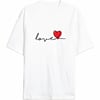 14 Şubat Tişört Sevgililer Günü İçin Özel Tasarım Love Baskılı T-shirt - Beyaz