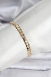 14k Gold Renk Kaplama Ezme Zincir Model Kadın Bileklik