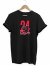 24 Kasım Öğretmenler Günü Öğretmen Hediyesi Baskılı Oversize T-shirt - Siyah
