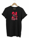 24 Kasım Öğretmenler Günü Öğretmen Hediyesi Baskılı Oversize T-shirt - Siyah