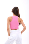 2501 Sporcu Yarım T-shirt-pembe