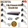 2Mp Ahd 1080P Gece Görüşlü 8 Kameralı Güvenlik Sistemi