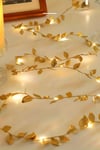 3 Metre Yaldızlı Gold LED Işık – Dekoratif Ortam ve Yılbaşı Aydınlatması