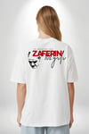 30 Ağustos Zafer Bayramı Atatürk Temalı Oversize Bisiklet Yaka T-shirt - Beyaz