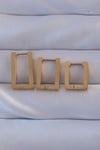 316l Çelik Gold Renk Dikdörtgen Küpe Seti