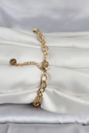 316l Çelik Gold Renk Kelebek Ve Dorikalı Kadın Bileklik