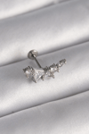 316l Çelik Gümüş Renk Zirkon Taşlı Tragus Piercing