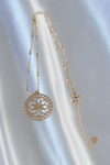 316l Çelik Zincir Gold Renk Lotus Model Kolye