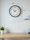 36 Cm Gri Dekoratif Duvar Saati